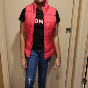 Vest, puffy, red, size M